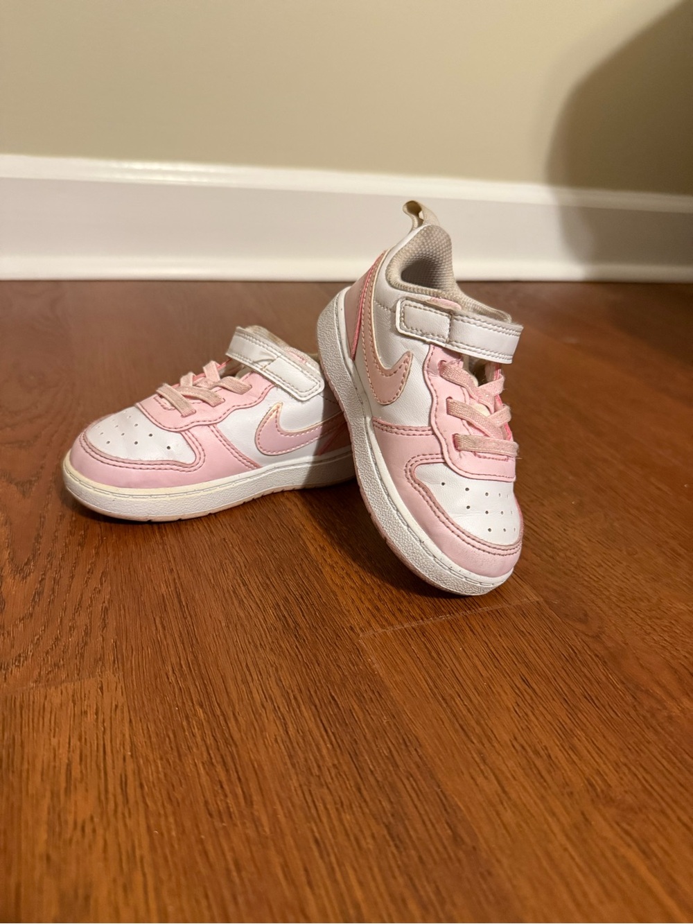 Nike Court Borough Low 2 Toddler Size 7C White Pink DV5458-105